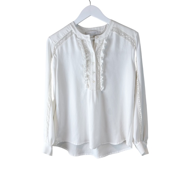 Anne Fontaine Tops - Anne Fontaine Romanella White Blouse Top Size 40 Flawed